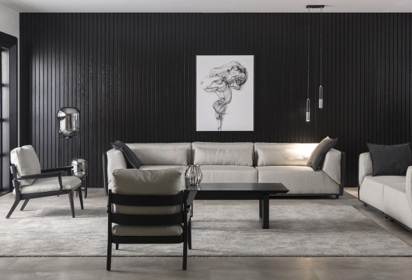 Luxusný stôl s čiernou štruktúrou