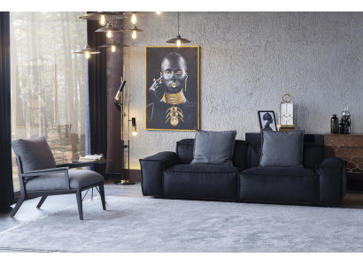 Sofa pre 3 osoby z pohodlného materiálu do obývacej izby