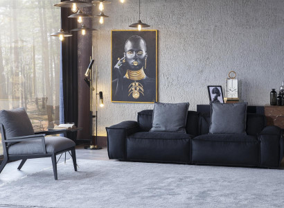 Sofa pre 3 osoby z pohodlného materiálu do obývacej izby