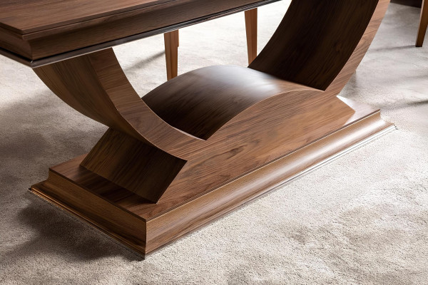 Elegantný jedálenský stôl s nohami