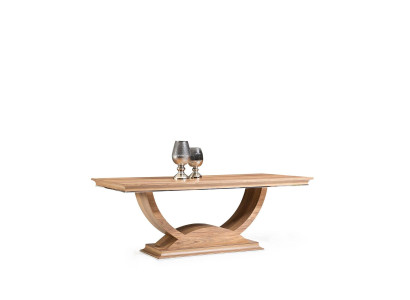 Hnedý drevený jedálenský stôl so 4 stoličkami