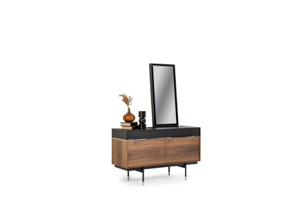 Luxusné nástenné zrkadlo s čiernym rámom 100x46