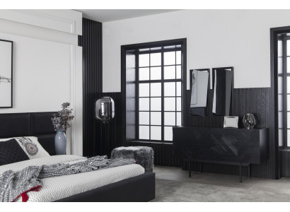 Kompletná posteľná súprava Melnu v štyroch častiach, luxusný set s novým úložným priestorom