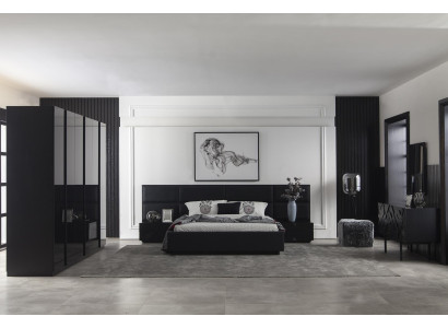 Police z čierneho dreva 264 cm