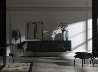 Mobilná skriňa Luxe Mustat 208 cm s zrkadlom v 2 častiach