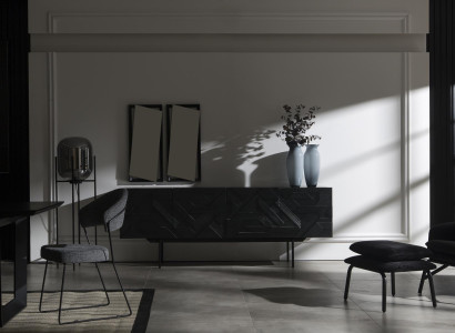 Mobilná skriňa Luxe Mustat 208 cm s zrkadlom v 2 častiach