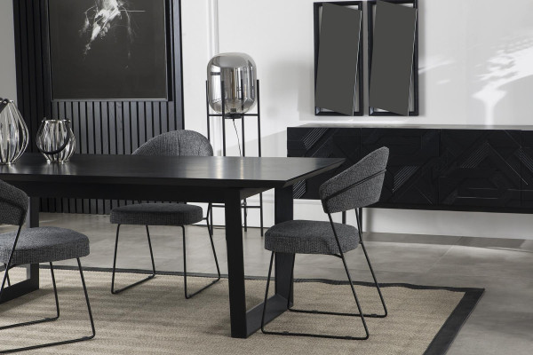 Jedálenský stôl so 4 pohodlnými stoličkami, 5 kusov