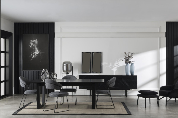 Luxusná sivá kožená kuchynská stolička