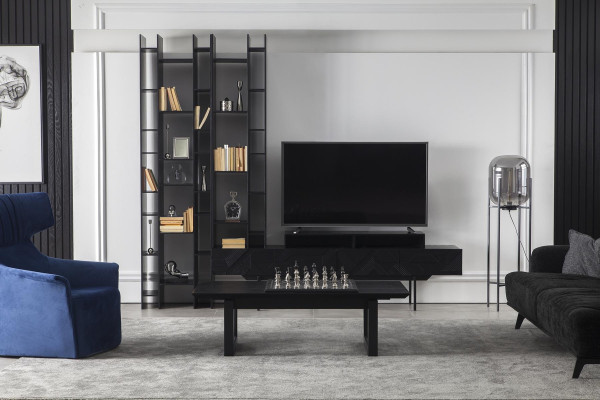 Vysokokvalitná obývacia izba s dvojdielnym stolom