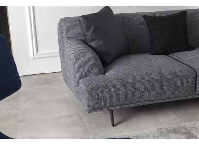 Sofa z jemnega materiala prečnika 284 cm