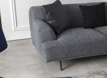 Sofa z jemnega materiala prečnika 284 cm