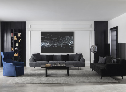 L-pohovka pre 3 osoby 235 cm textília