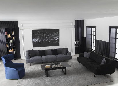 Sivá sedacia súprava pre 4+1 osôb s odnímateľnými vankúšmi, 3 kusy