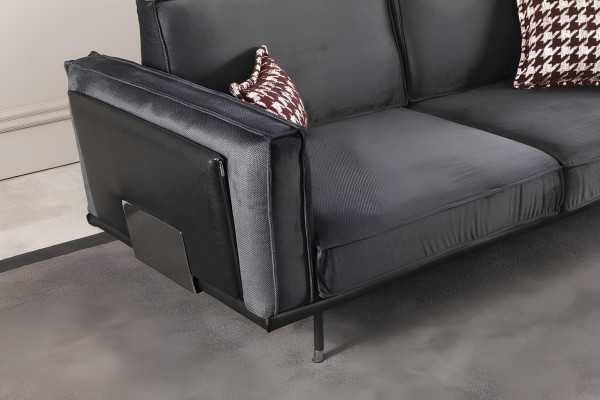 Moderný taliansky gauč pre 3+1 osoby sivý