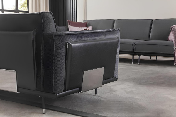 Moderný taliansky gauč pre 3+1 osoby sivý