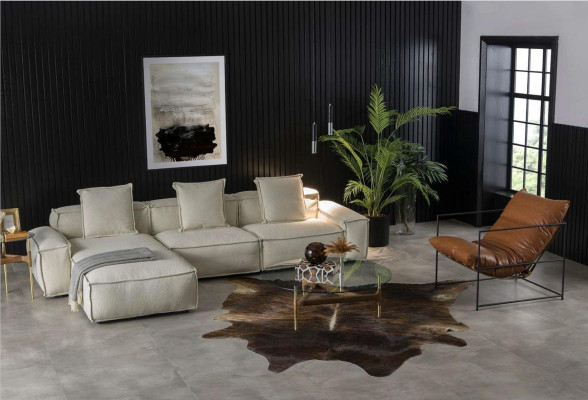 Moderná rohová sedacia súprava v rustikálnom štýle