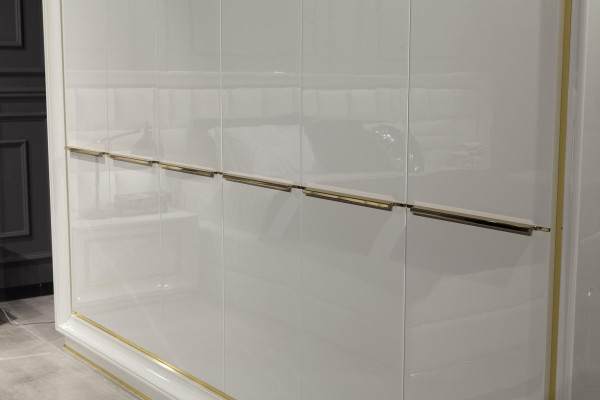 Posteľná súprava Balta zlatá 4 dielna nočné stolíky