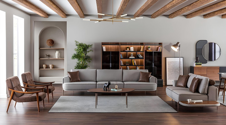 Sedačková súprava pre 32 osôb v sivej farbe