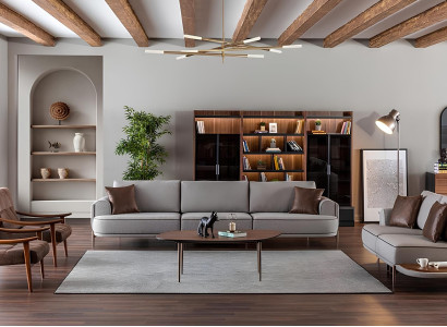 Sedačková súprava pre 32 osôb v sivej farbe