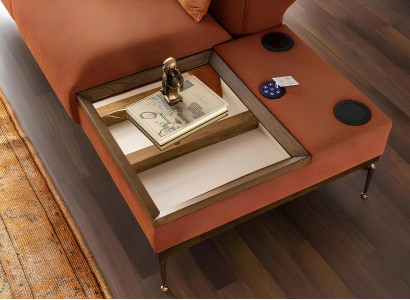 Moderný oranžový gauč pre dve osoby 234 cm