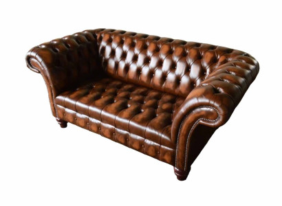 Luxusný Chesterfield dvojmiestny gauč