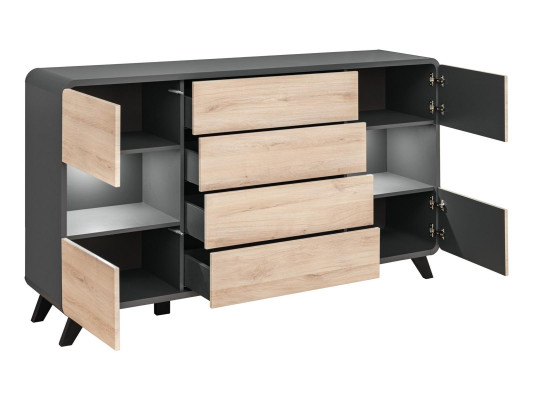 Moderná luxusná komoda dizajnového nábytku drevená dekorácia v obývacej izbe nová