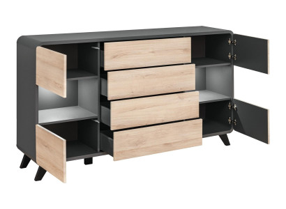 Moderná luxusná komoda dizajnového nábytku drevená dekorácia v obývacej izbe nová