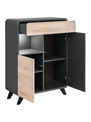 Dizajn vitrínovej skrine do obývacej izby, luxusný nábytok, moderná nová skriňa