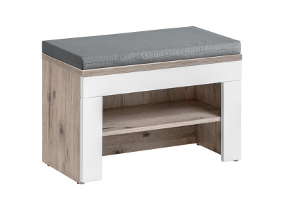 Šedá skriňa na topánky s poduškou Moderný dizajn Nový nábytok Drevená skriňa na topánky