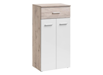 Moderná luxusná sivá drevená skriňa