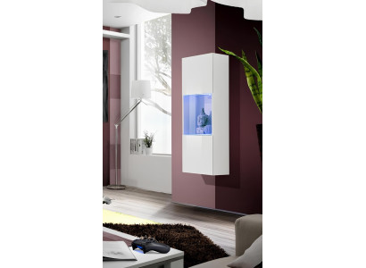 Biela visiaca výstavná skriňa pre modernú luxusnú dekoráciu obývacej izby