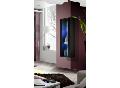 Moderný dizajn visiacej výstavnej skrine do obývačky