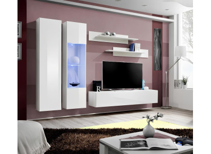 Moderná nástenná polica nábytkového setu