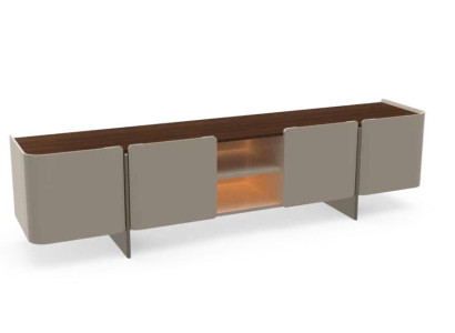 Moderná luxusná sivá stenná TV jednotka