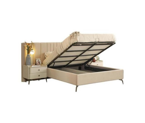 Moderný dizajn nábytku do spálne posteľ 2x nočná skrinka 4 kusy