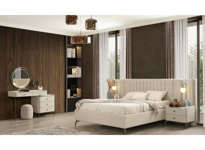 Elegantný biely kozmetický stolík do spálne