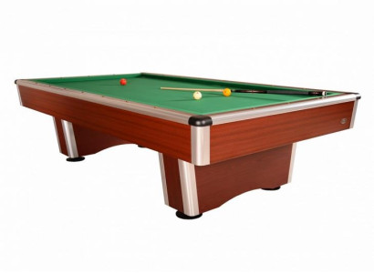 Moderná hnedá drevená biliardová stôl s hliníkovým rámom