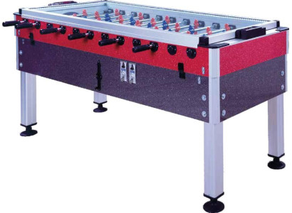 Profesionálna červená a sivá stolná futbalová hra z hliníka a MDF
