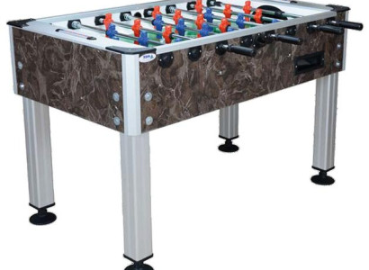 Vysokokvalitný hnedý MDF a hliníkový stolný futbal s moderným dizajnom