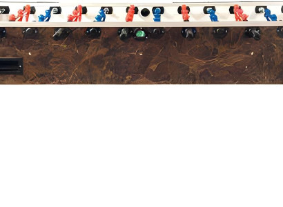 Profesionálna hliníková stôl na stolný futbal z hnedého MDF dreva