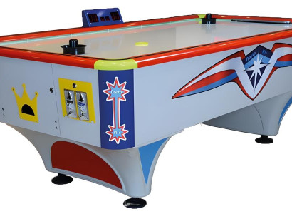 Viacfarebný hliníkový a MDF stôl na vzdušný hokej