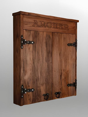 Vintage hnedá drevená cieľ