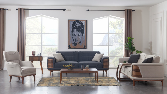 Moderný béžový stôl do obývačky