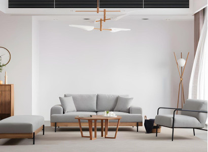 Svetlo šedý dizajnový rohový gauč pre 3 osoby 3 diely