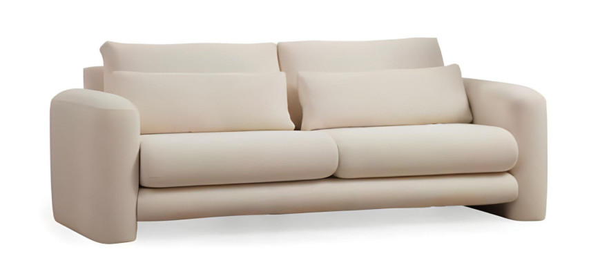 Luxusná biela dizajnová sedacia súprava do obývacej izby 3 kusy