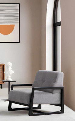 Elegantný sivý-čierny gauč do obývacej izby 3 kusy