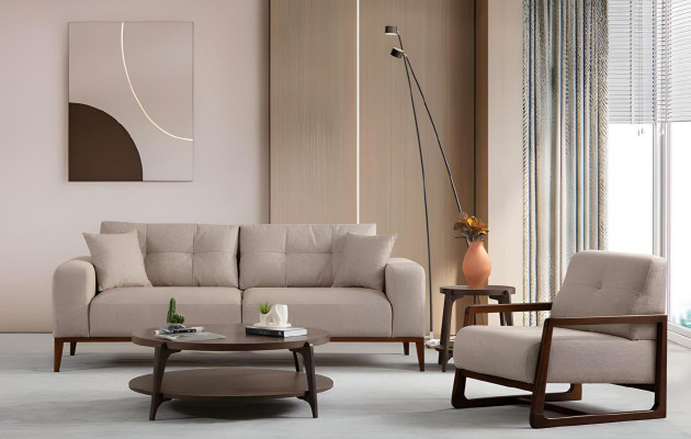 Siv črni oblikovalski kavč za dnevno sobo z blazinami