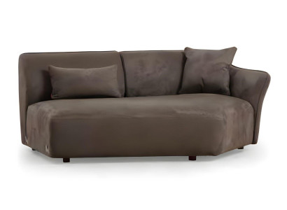 Siv 6-sedežni dizajnerski tkaninski kavč