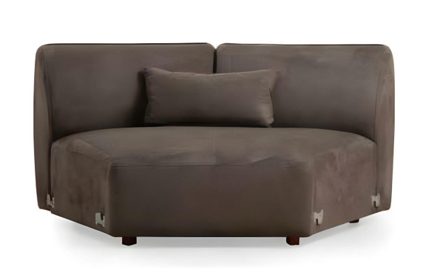 Siv 6-sedežni dizajnerski tkaninski kavč