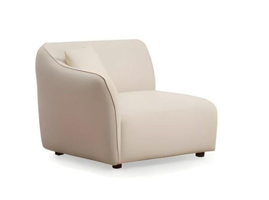 Elegantná pohovka do obývacej izby z bieleho textilu pre 4 osoby